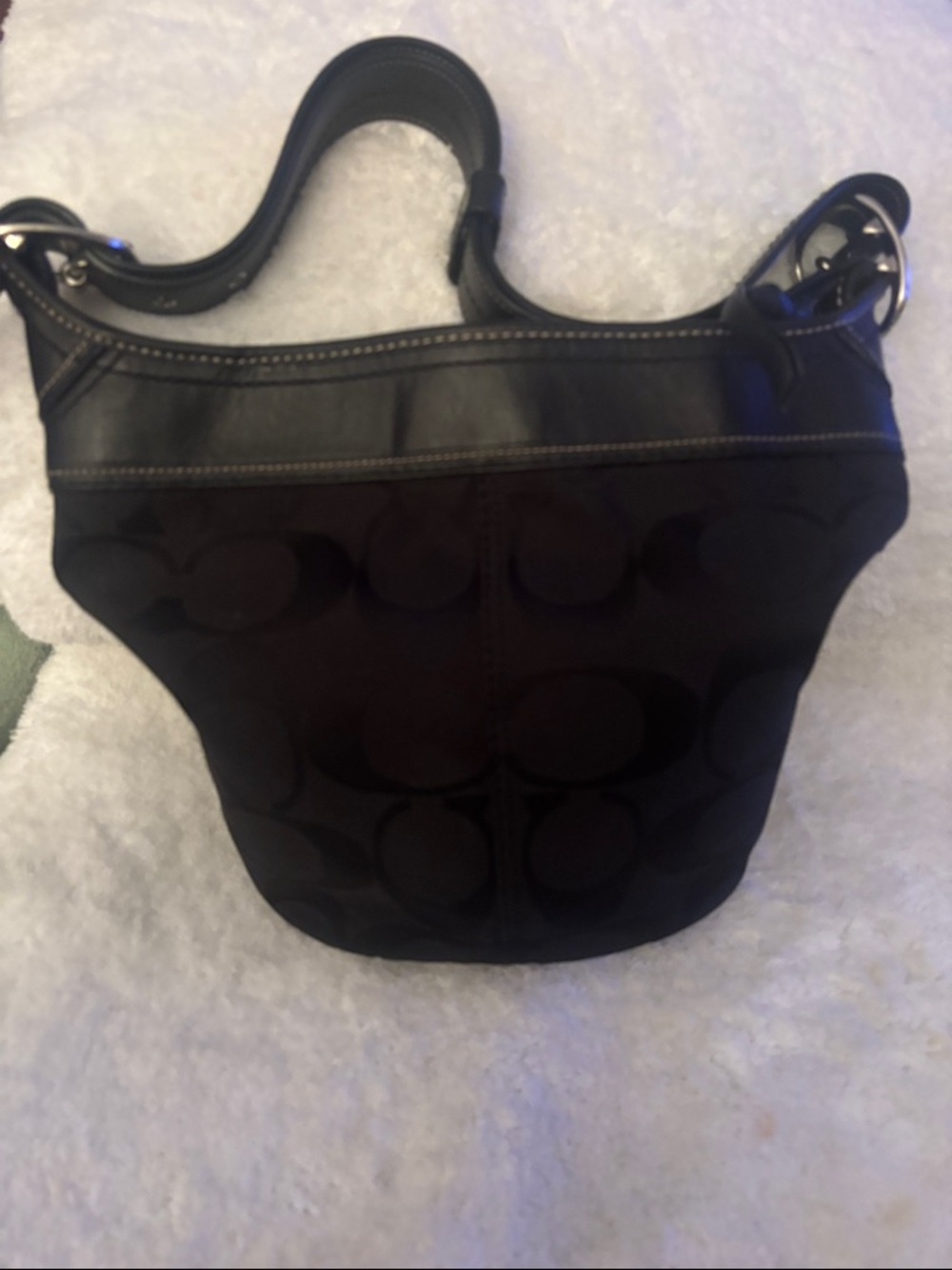 EUC Coach Black Signature Logo Shoulder Bag